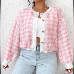 Crop button down sweater